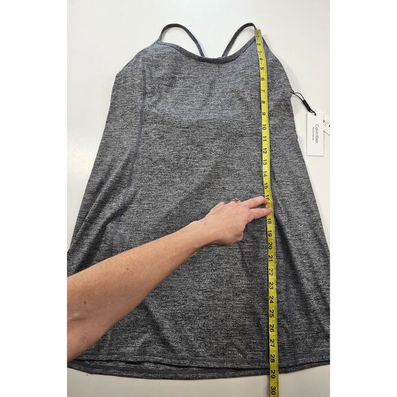 NWT calvin klein performance wicking sz L active dress built in bra grey casaul - Picture 10 of 11